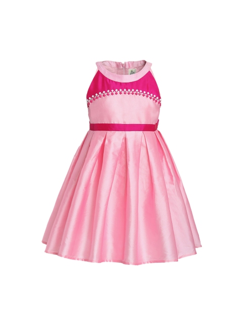 

A Little Fable Girls Pink Embellished Sugar Coat Fit and Flare Dress