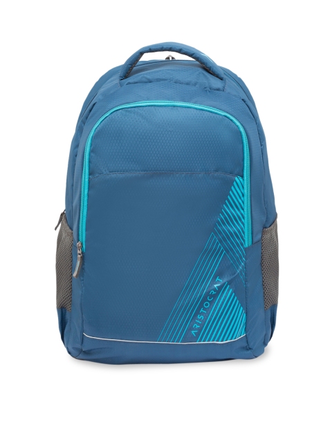 

Aristocrat Unisex Blue Brand Logo Printed Laptop Backpack