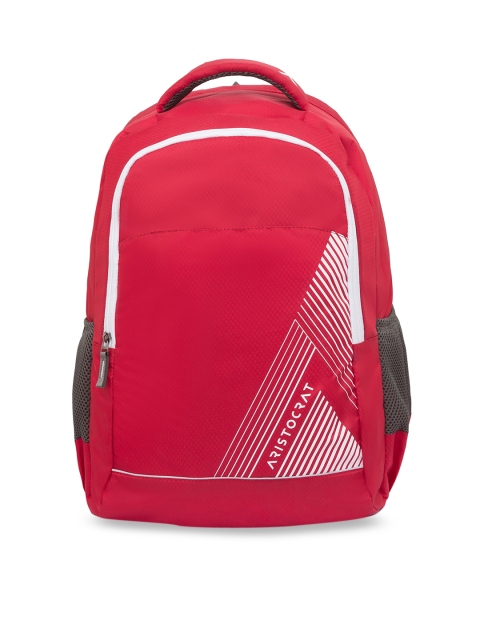 

Aristocrat Unisex Red & White Solid Backpack