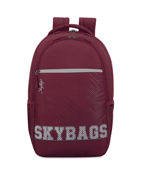 

Skybags Unisex Maroon Brand Logo Printed Laptop Backpack