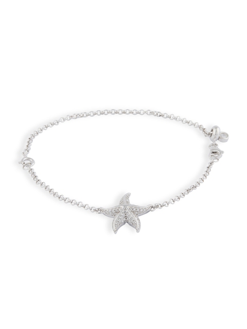 

bebe Women White Sterling Silver Charm Bracelet