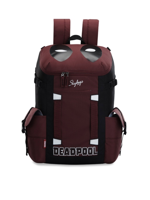 

Skybags Unisex Red & Black Marvel Printed Solid Backpack
