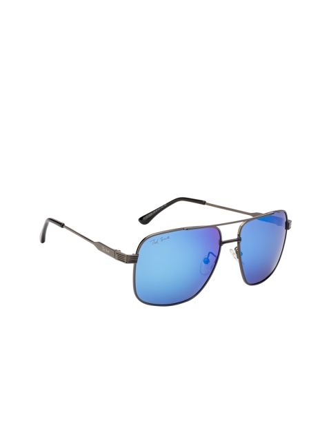 

Ted Smith Unisex Aviator Polarised and UV Protected Sunglasses TS-NC-P201920, Blue