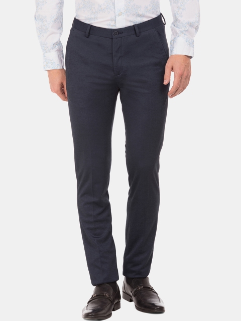 

Arrow New York Men Charcoal Grey Slim Fit Solid Formal Trousers