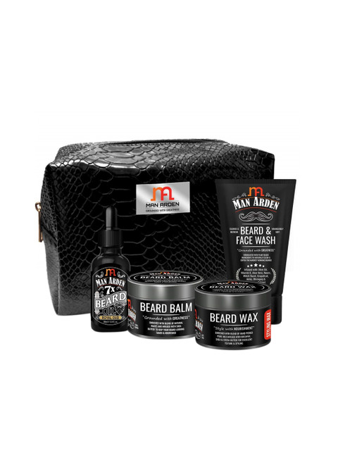 

Man Arden The Dapper Dude Men Grooming Kit (100 gm + 130 ml), Black