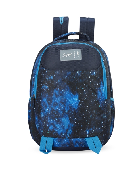 

Skybags Unisex Kids Black & Blue Astro Graphic Backpack