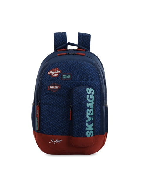 

Skybags Kids Blue & Red Typography Printed ASTRO NXT 08 BP Backpack