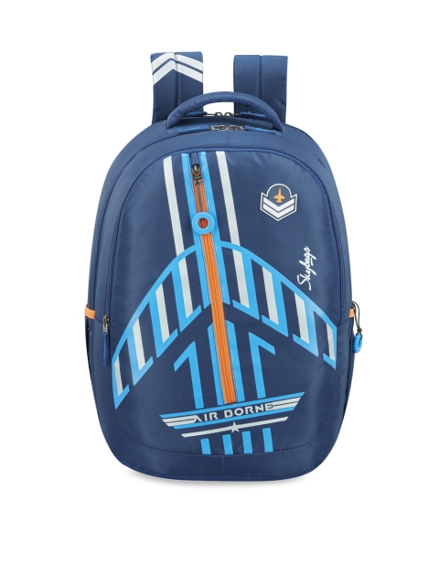 

Skybags Kids Blue Geometric Astro 3 Print Backpack
