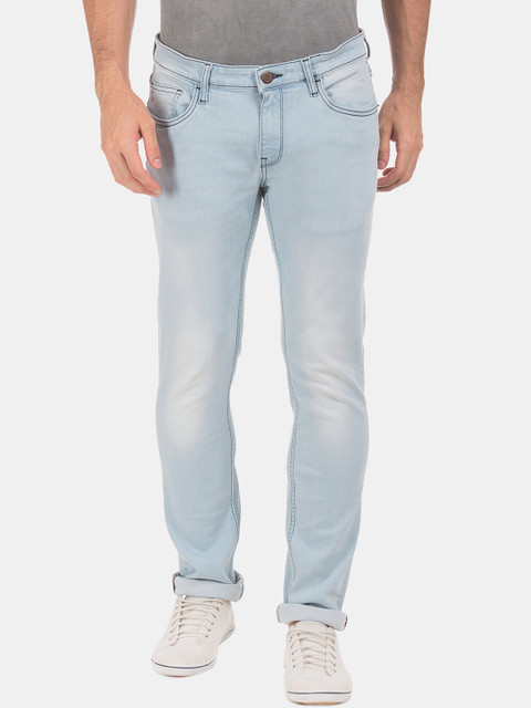 

Arrow Blue Jean Co. Men Blue Slim Fit Mid-Rise Clean Look Stretchable Jeans