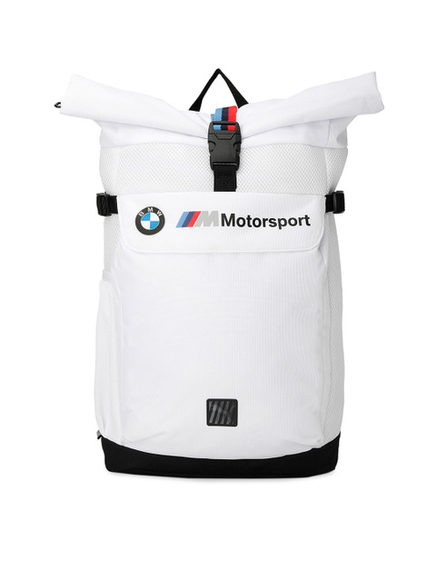 

PUMA Motorsport Unisex White & Black BMW M LS Colourblocked Backpack