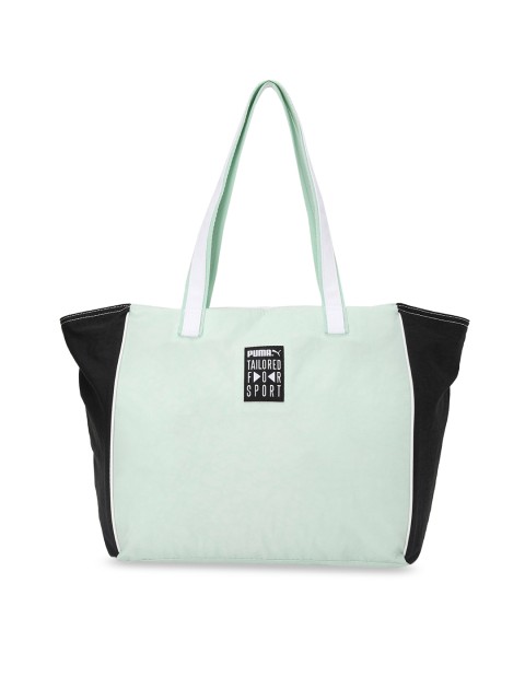 

Puma Women Sea Green & Black Colourblocked Prime Street Large Shopper