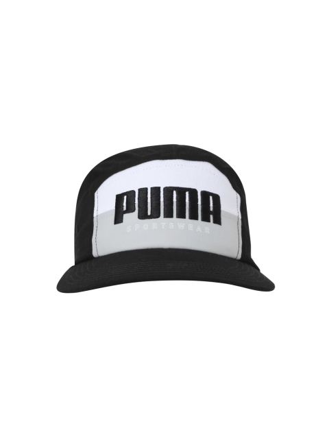 

Puma Unisex Black & White Colourblocked 5 Panel Snapback Cap