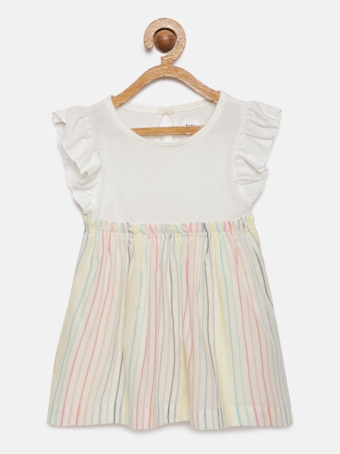 

GAP Baby Girl Off-White Flutter Mix-Media Dress