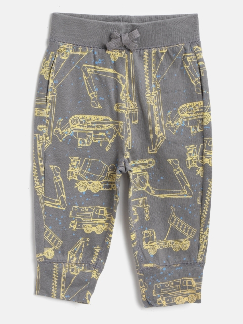 

GAP Baby Boys Grey & Yellow Print Pull-On Joggers