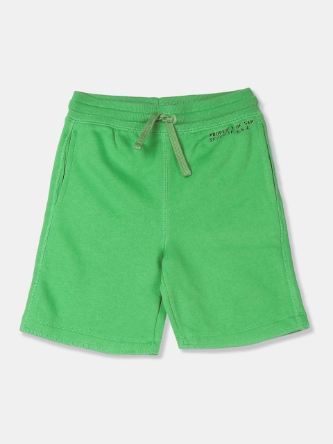 

GAP Boys Green Solid Pull-On Shorts