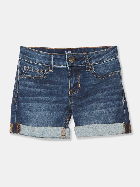 

GAP Girls Navy Blue Denim Midi Shorts