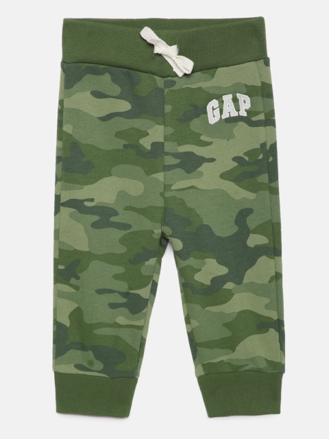 

GAP Boy's Olive Green Camouflage Printed Track Pants