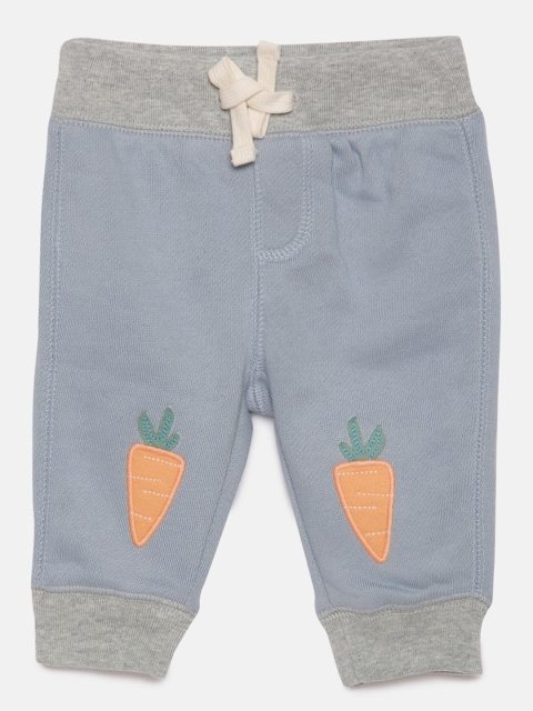 

GAP Boys Blue & Grey Regular Fit Self Design Regular Trousers