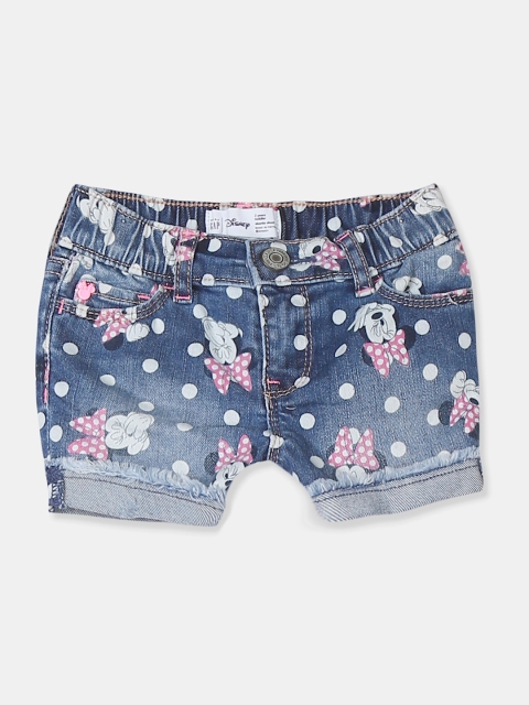 

GAP Baby Girls Blue & Pink Disney Minnie Mouse Shorty Shorts
