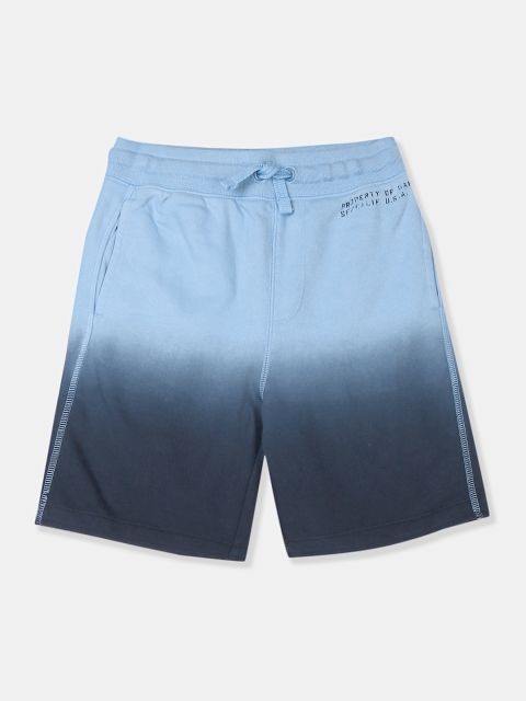 

GAP Boy Blue Ombre Dyed Logo Pull-On Shorts