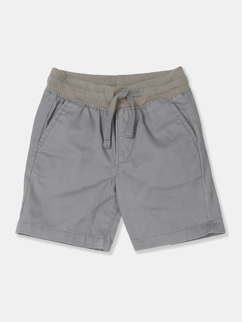 

GAP Baby Boy's Charcoal Grey Pure Cotton Twill Pull-On Shorts