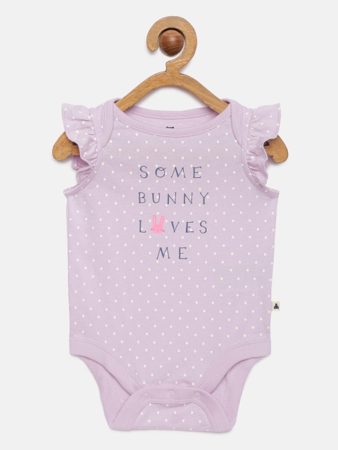 

GAP Baby Girls Lavender Printed Ruffle Bodysuit