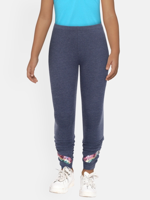 

GAP Girls Navy Blue Flippy Sequin Everyday Stretch Leggings