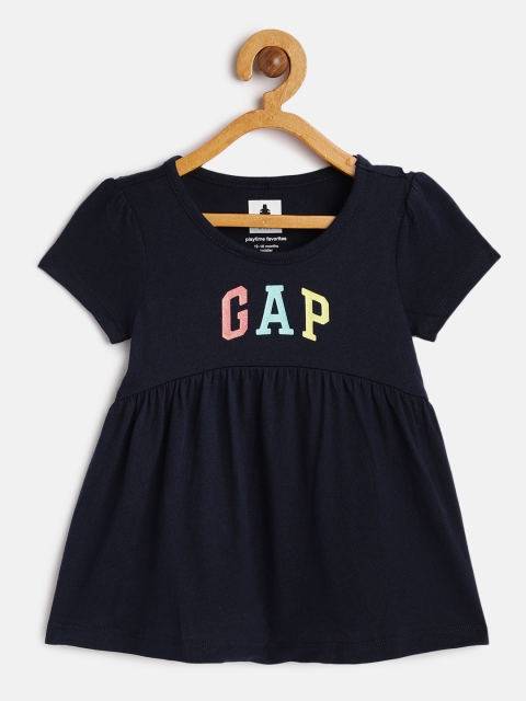 

GAP Girls Navy Blue Solid Fit and Flare Dress