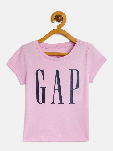 

GAP Baby Girl Pink Glitter Gap Logo T-Shirt