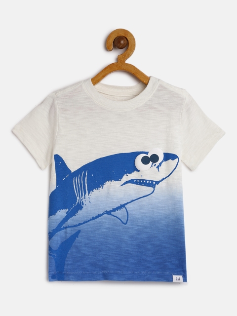 

GAP Baby Boy White Ombre Graphic T-Shirt, Off white
