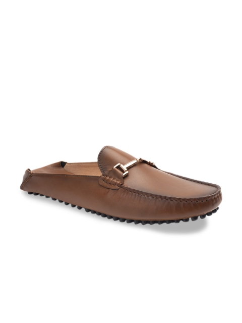 

Heel & Buckle London Men Solid Brown Leather Mules