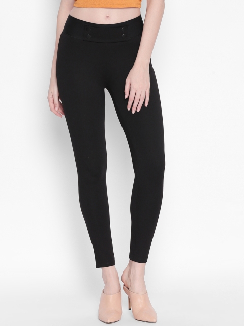 

Annabelle by Pantaloons Women Black Solid Treggings