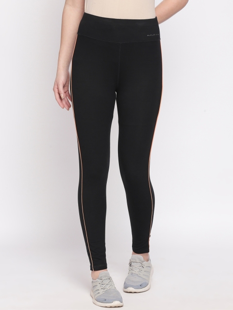 

Ajile by Pantaloons Women Black Side Striped Tights