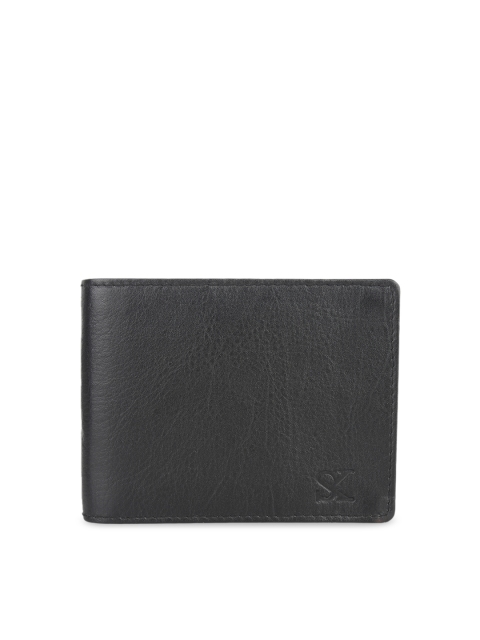 

STYLER KING Men Black Solid Two Fold Leather Wallet
