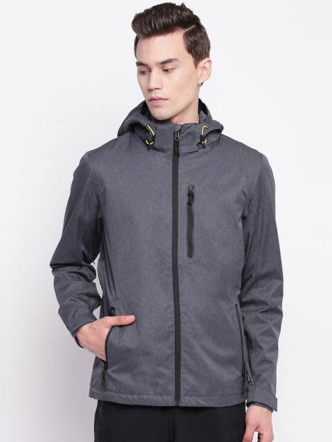 

4F Men Charcoal Grey Solid Sporty Jacket