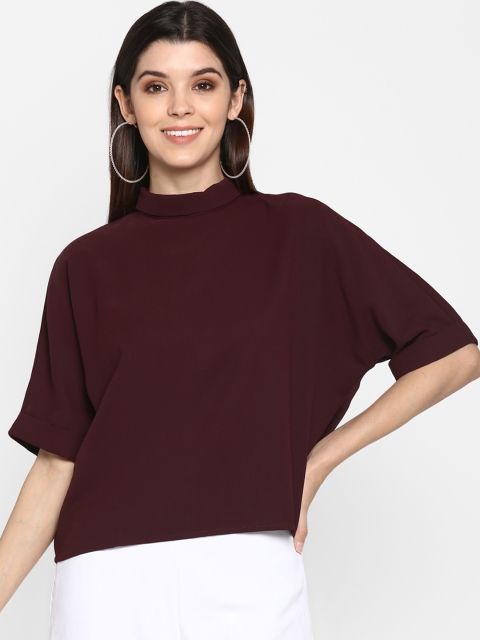 

Mode by Red Tape Women Burgundy Solid Top