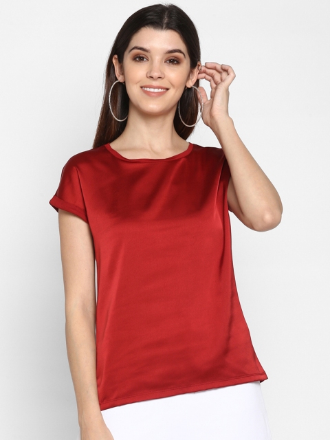 

Mode by Red Tape Women Maroon Solid Top