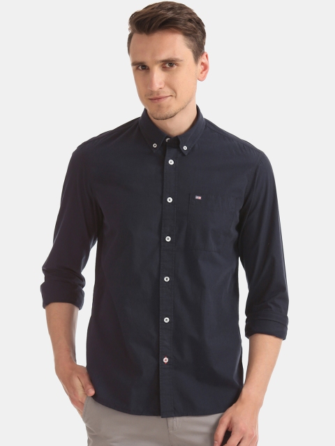 

Arrow Sport Men Navy Blue Slim Fit Solid Casual Shirt