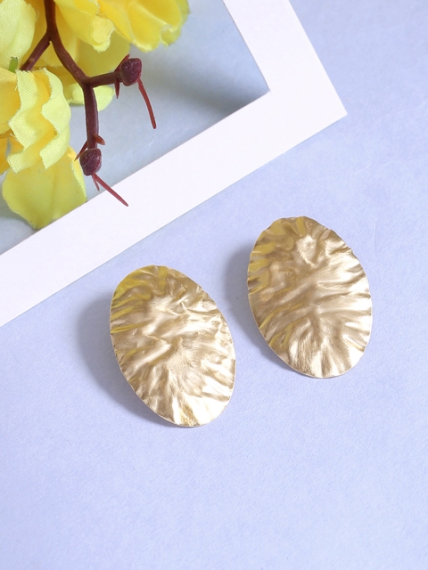 

Shoshaa Gold-Plated Oval Drop Earrings