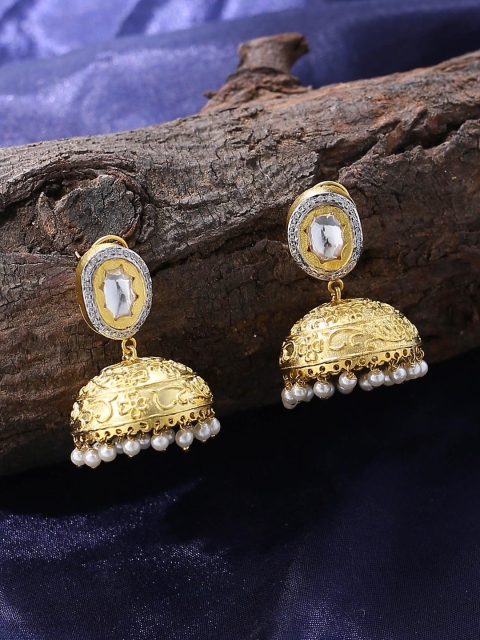 

Shoshaa Gold-Plated & White Classic Drop Earrings