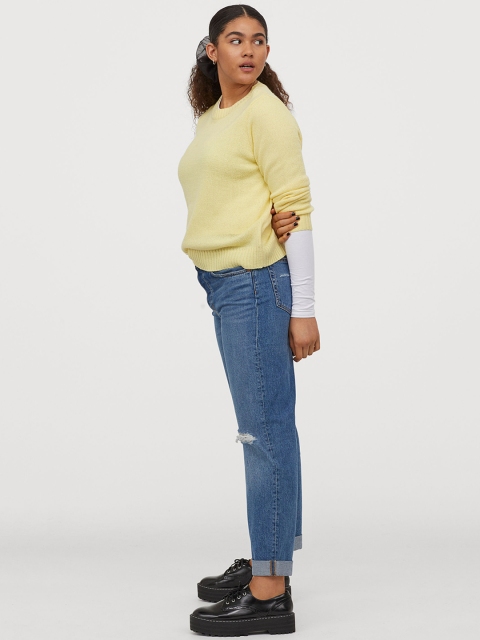 

H&M Women Blue Boyfriend Regular Jeans