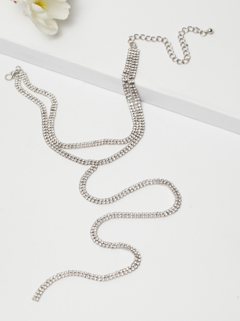 

AVANT-GARDE PARIS Silver Rhodium Plated Choker Necklace