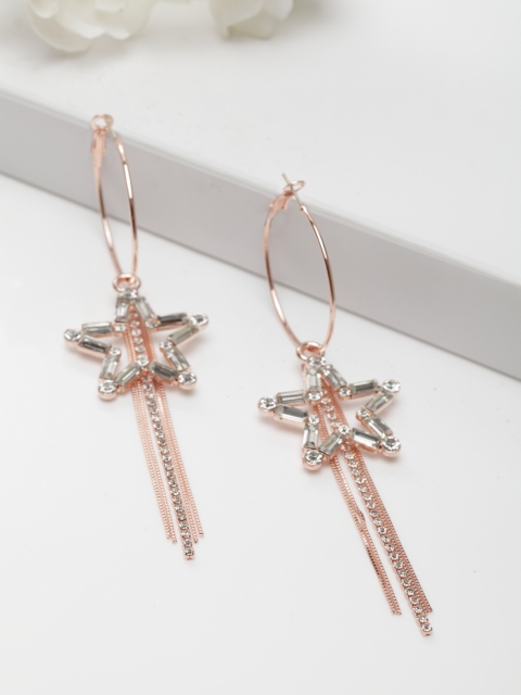 

AVANT-GARDE PARIS Rose Gold Plated Chandelier Star Shaped Drop Earrings