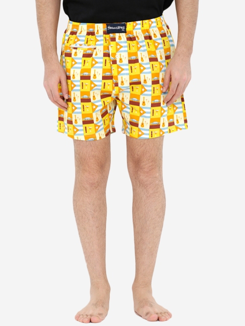 

Smugglerz Men Yellow & Orange Printed Boxers HAVANA-BXR-ORANGE-S