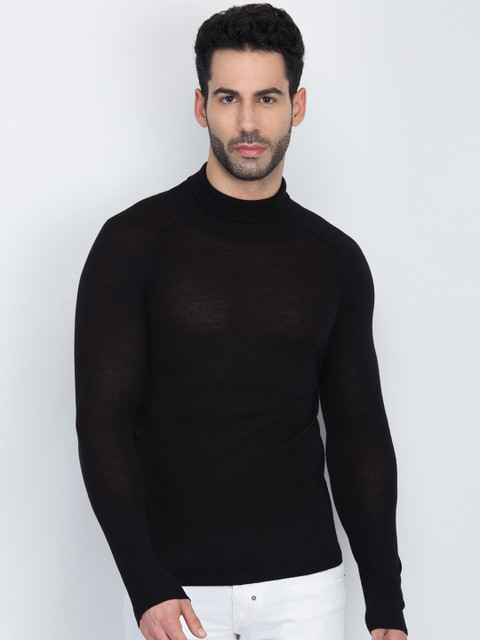 

Antony Morato Men Black Solid Pullover Sweater