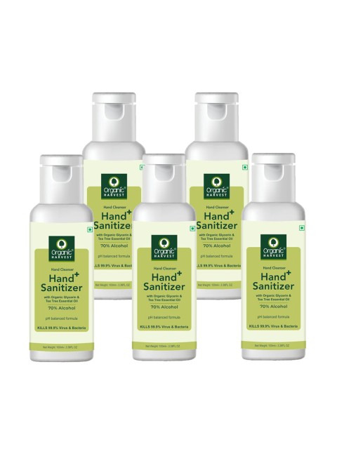 

Organic Harvest Pack of 5 Hand Sanitizer 100 ml, White