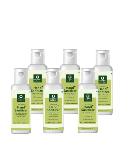 

Organic Harvest Pack Of 6 Hand Sanitiser 600 ml, White