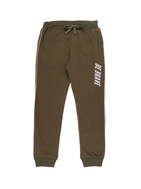 

Pantaloons Junior Boys Olive Green Solid Joggers