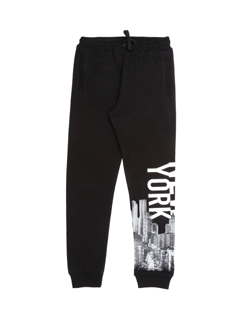 

Pantaloons Junior Boys Black & White Printed Joggers