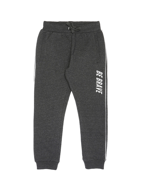 

Pantaloons Junior Boys Charcoal Grey Solid Joggers